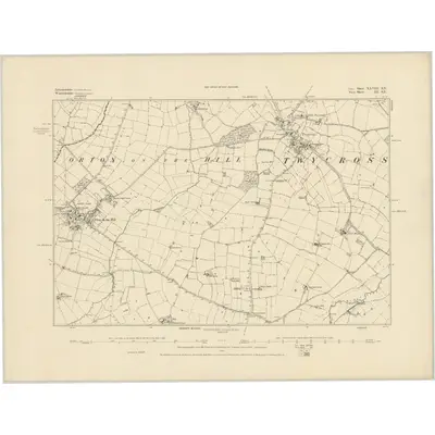1884 Map of Leicestershire XXVIII.SE, 1885 Print