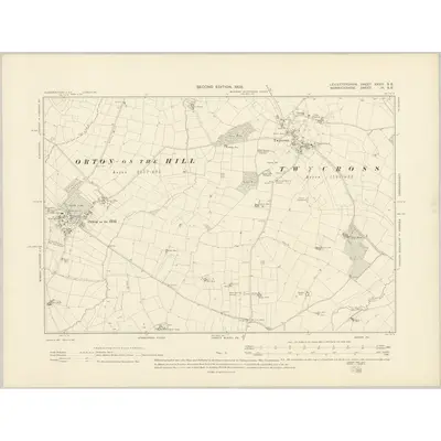 1901 Map of Leicestershire XXVIII.SE, 1903 Print