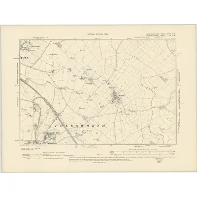 1901 Map of Leicestershire XXVIII.SW, 1904 Print