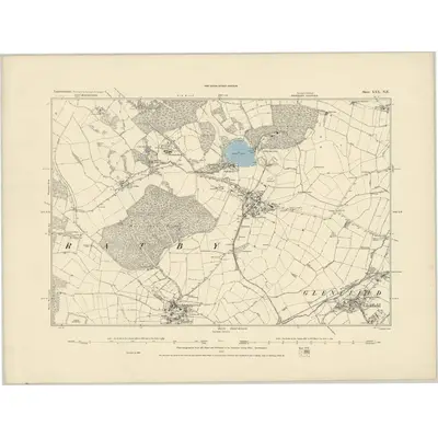 1885 Map of Leicestershire XXX.NE