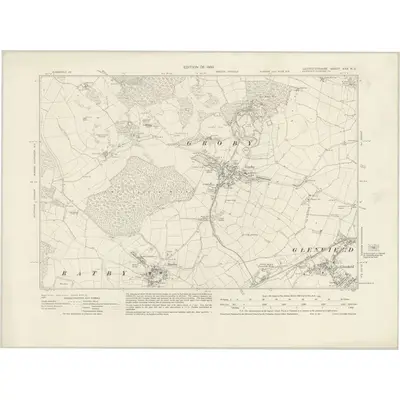 1928 Map of Leicestershire XXX.NE, 1930 Print