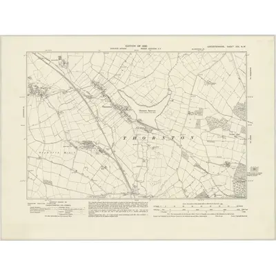 1928 Map of Leicestershire XXX.NW, 1930 Print