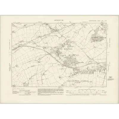 1928 Map of Leicestershire XXX.SE, 1931 Print