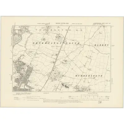 1901 Map of Leicestershire XXXI.NE, 1904 Print