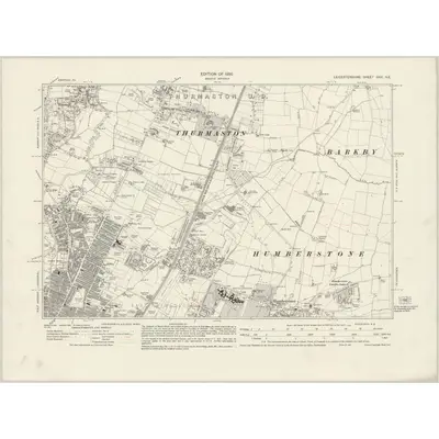 1928 Map of Leicestershire XXXI.NE, 1930 Print