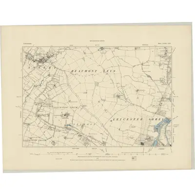 1885 Map of Leicestershire XXXI.NW