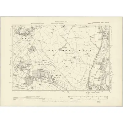 1901 Map of Leicestershire XXXI.NW, 1904 Print