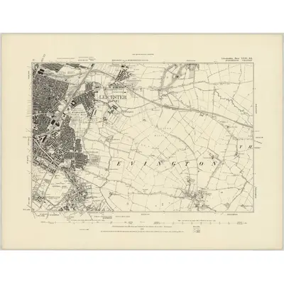 1885 Map of Leicestershire XXXI.SE, 1886 Print