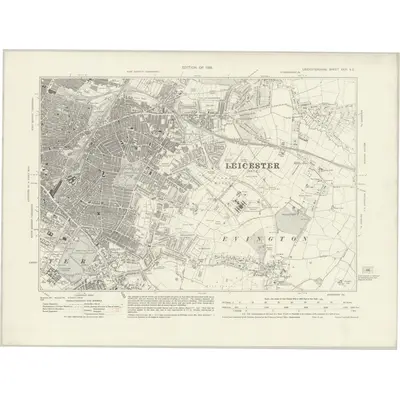 1928 Map of Leicestershire XXXI.SE, 1931 Print