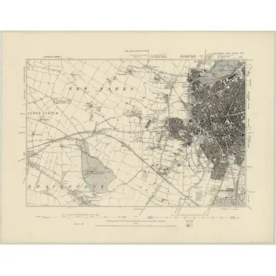 1886 Map of Leicestershire XXXI.SW, 1887 Print