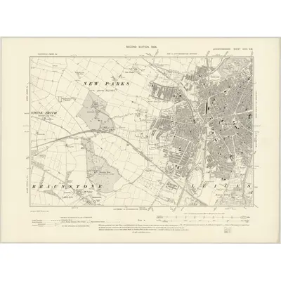 1902 Map of Leicestershire XXXI.SW, 1904 Print