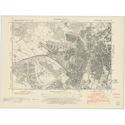 1950 Map of Leicestershire XXXI.SW, 1952 Print