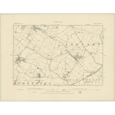1884 Map of Leicestershire XXXII.NE, 1885 Print
