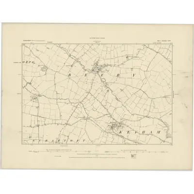 1884 Map of Leicestershire XXXII.NW, 1885 Print