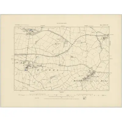 1884 Map of Leicestershire XXXII.SW, 1885 Print