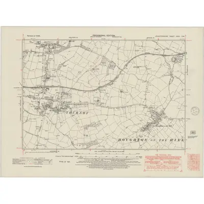 1939 Map of Leicestershire XXXII.SW, 1948 Print