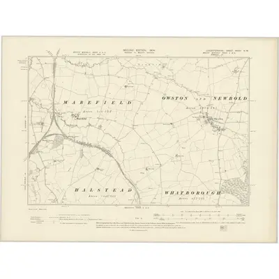 1902 Map of Leicestershire XXXIII.NW, 1904 Print