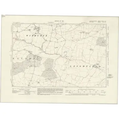1928 Map of Leicestershire XXXIII.SE, 1931 Print