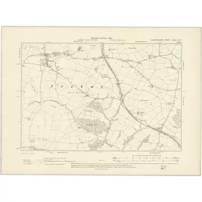 1902 Map of Leicestershire XXXIII.SW, 1904 Print