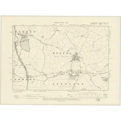 1902 Map of Leicestershire XXXIX.NE, 1904 Print