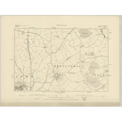 1884 Map of Leicestershire XXXIX.SE, 1885 Print
