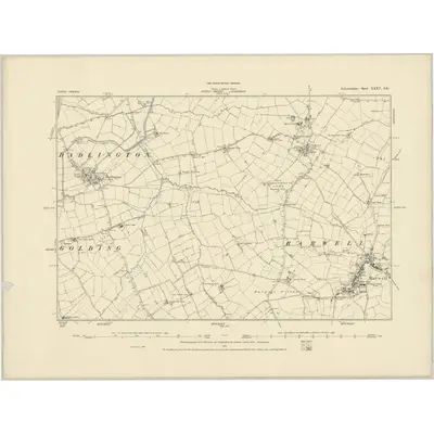 1886 Map of Leicestershire XXXV.SE, 1887 Print