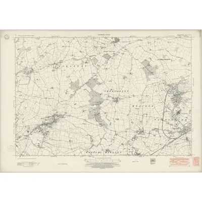 1938 Map of Leicestershire XXXVI, 1949 Print