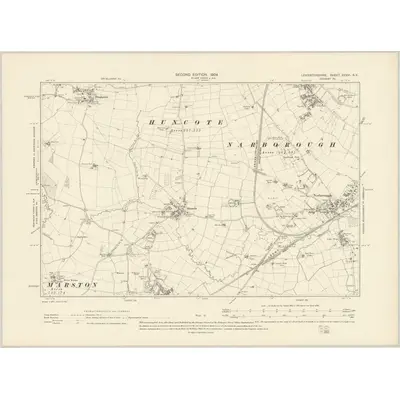 1901 Map of Leicestershire XXXVI.SE, 1904 Print
