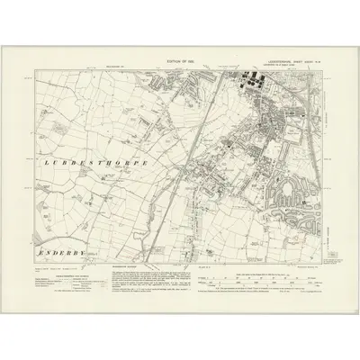 1928 Map of Leicestershire XXXVII.NW, 1931 Print
