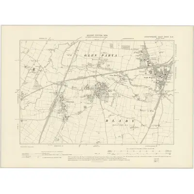 1901 Map of Leicestershire XXXVII.SW, 1904 Print