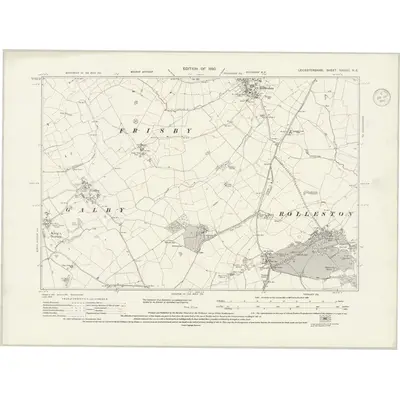 1928 Map of Leicestershire XXXVIII.NE, 1940 Print