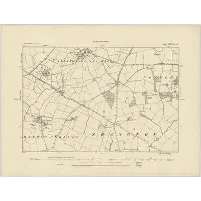 1885 Map of Leicestershire XXXVIII.SE