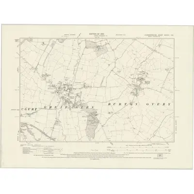 1928 Map of Leicestershire XXXVIII.SW, 1930 Print