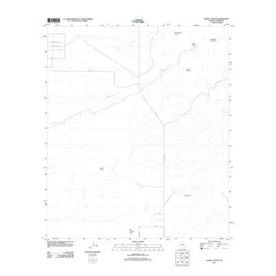 2011 Map of Leslie Canyon, 2011 Print