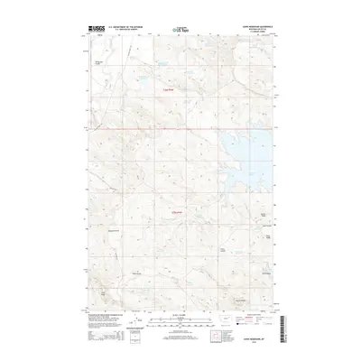 2014 Map of Lewis Reservoir, 2014 Print