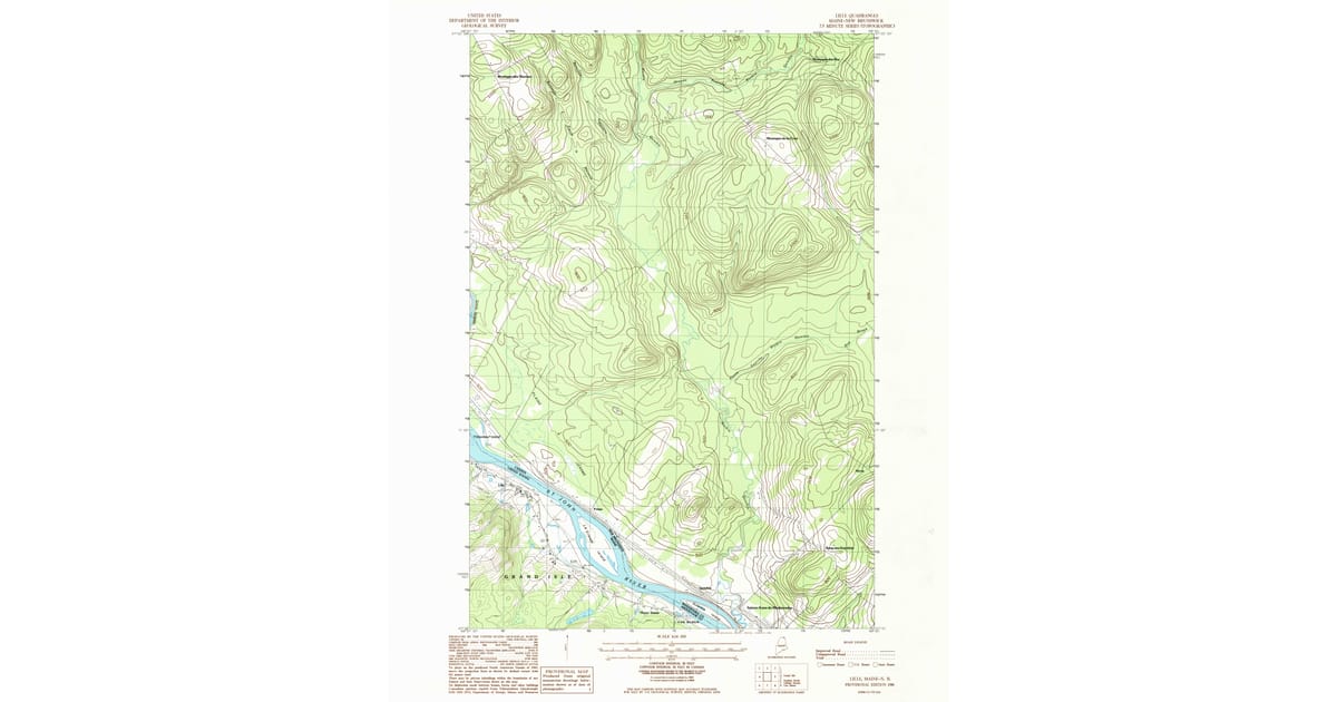 1986 Map of Lille, Van Buren, ME — High-Res | Pastmaps
