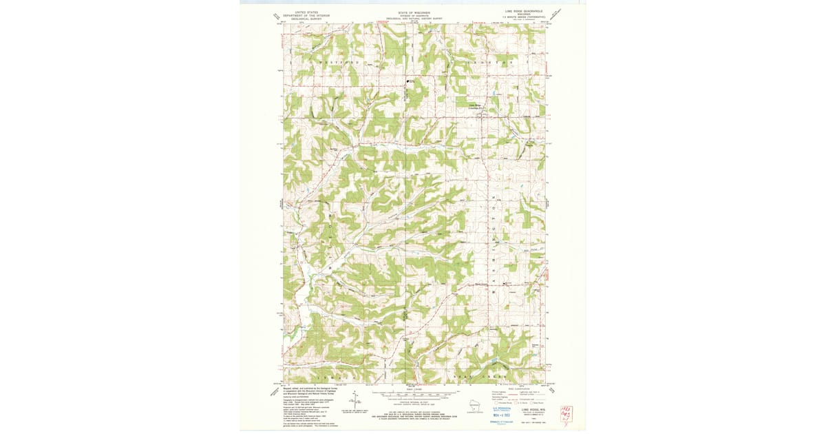 1983 Map of Lime Ridge, WI — High-Res | Pastmaps
