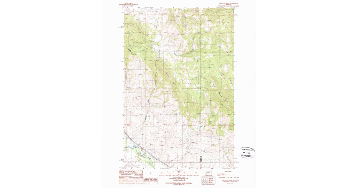 Limestone Ridge Power Line 1989 Map of Limestone Ridge, Granite County, MT — High-Res | Pastmaps