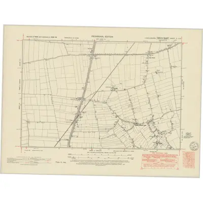 1946 Map of Lincolnshire C.NE, 1951 Print