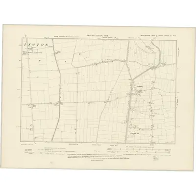 1904 Map of Lincolnshire C.NW, 1906 Print