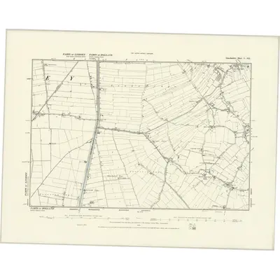 1887 Map of Lincolnshire C.SE, 1888 Print