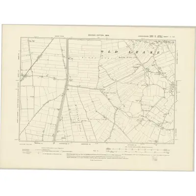 1904 Map of Lincolnshire C.SE, 1906 Print