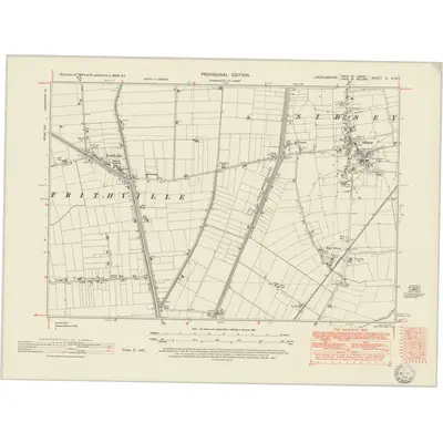 1946 Map of Lincolnshire C.SW, 1951 Print