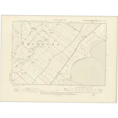 1904 Map of Lincolnshire CI.NE, 1906 Print