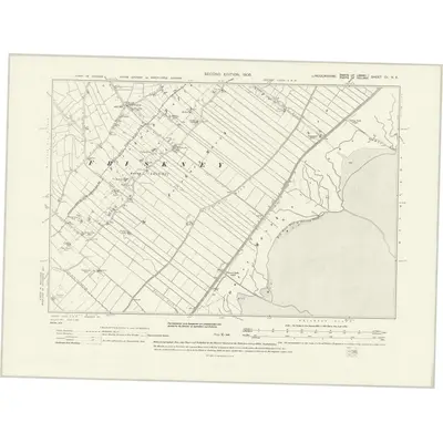 1904 Map of Lincolnshire CI.NE, 1931 Print