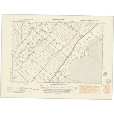 1946 Map of Lincolnshire CI.NE, 1951 Print