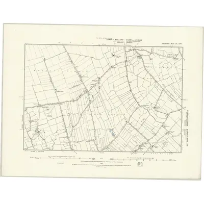 1887 Map of Lincolnshire CI.NW, 1888 Print