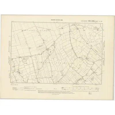 1904 Map of Lincolnshire CI.NW, 1906 Print