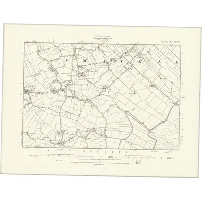 1887 Map of Lincolnshire CI.SW, 1888 Print