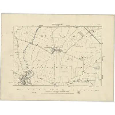 1886 Map of Lincolnshire CIV.NW, 1887 Print